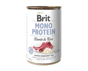 Brit BRIT MONO PROTEIN mokra hrana za pse, jagnjetina z rižem, 400 g