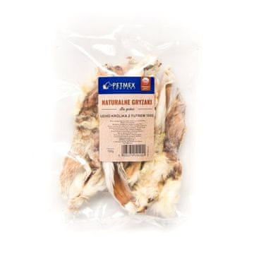 slomart PETMEX poslastica za pse uho kunića s dlakom 100g
