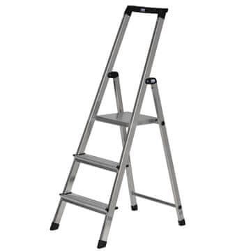 KRAUSE Krause Solidy Sklopiva ljestva 3 stepenice, aluminij, srebrna