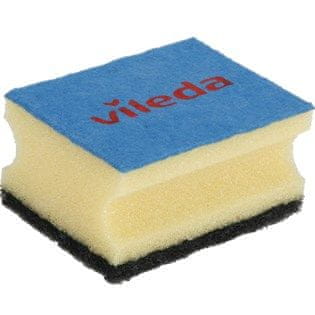slomart Pločasta spužva Vileda Glitzi Plus 3 kom, plava/žuta