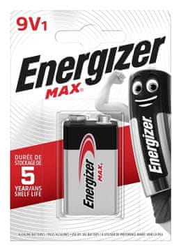 Energizer ENERGIZER Baterija Max 9V 6LR61, 1 komad, Eco pakiranje