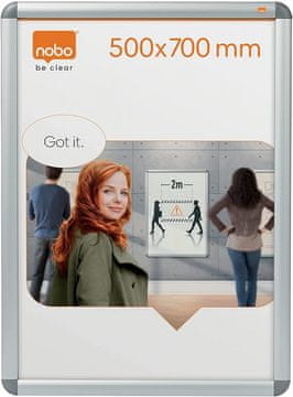 Nobo Okvir za sliku b2 50x70 aluminijski nobo s klip pričvršćivanjem 1902210