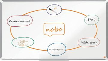 Nobo Tabla magnetna nobo 69x122 widescreen premiumplus lakirna 55" 1915372