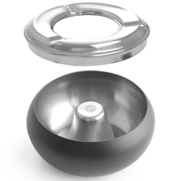Hendi Pepeljara s odvojivim rubom, crni nehrđajući čelik, promjer 105 mm - 440230