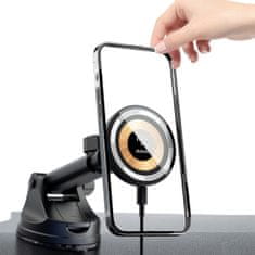 DUDAO F12Max+ MagSafe držač mobitela za auto 15W, crno