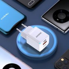 DUDAO A13Pro GaN punjač 33W USB-C / USB, bijela