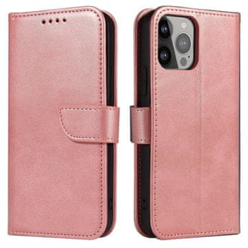 MG Magnet preklopna maska za iPhone 15, ružičasta