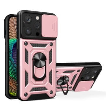 MG Hybrid Armor Camshield maska za iPhone 15 Pro Max, ružičasta