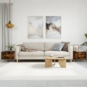 Vidaxl Klub stolići, set od 2, dimljeni hrast, 50x50x40 cm