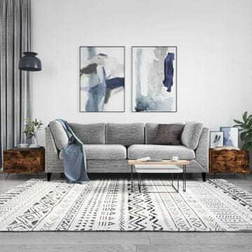 Vidaxl Klub stolići, set od 2, dimljeni hrast, 50x50x40 cm
