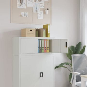 Vidaxl Ormar za spise sivi 90x40x40 cm čelik