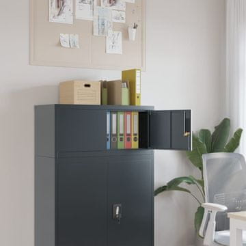 Vidaxl Ormar za spise antracit boje 90x40x40 cm čelik