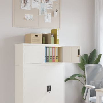 Vidaxl Ormar za spise Bijeli 90x40x40 cm Čelik