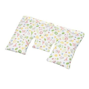 Torf Jastuk za vrat s košticama trešnje, šareni uzorak sove, 40 x 25 cm