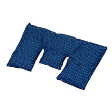 Torf Jastuk za vrat s pšeničnim zrnom, tamnoplavi s bijelim točkicama, 40 x 25 cm