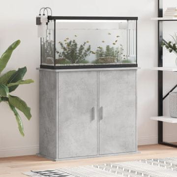 Vidaxl Ormarić za akvarij, betonski, sivi, 81 x 36 x 73 cm