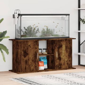 Vidaxl Ormarić za akvarij dimljeni hrast 121x41x58 cm