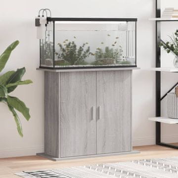 Vidaxl Ormarić za akvarij, sivi hrast sonoma, 81x36x73 cm