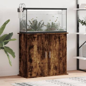 Vidaxl Ormarić za akvarij dimljeni hrast 81x36x73 cm