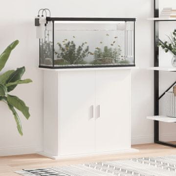 Vidaxl Ormarić za akvarij Bijeli 81x36x73 cm Materijal na bazi drveta