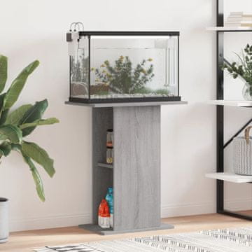 Vidaxl Ormarić za akvarij, sivi hrast sonoma, 60,5 x 36 x 72,5 cm