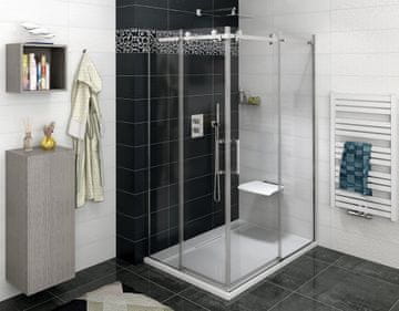 Gelco DRAGON pravokutna tuš kabina bez okvira 900x1100mm, kromirana, klizna vrata, s kutnim ulazom