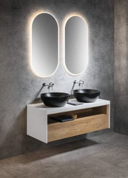 SAPHO VIERA 120 Kupaonski Set, Alabama Hrast/Bijela Mat