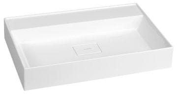 SAPHO GODIVA Umivaonik od Lijevanog Mramora 68x44cm, Bez Otvora, Bijela