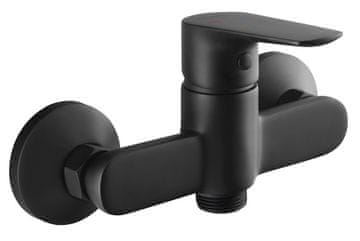 AQUALINE Mat crna zidna kuhinjska slavina bez izljeva LOTTA 3/4"