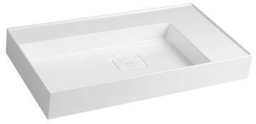 SAPHO GODIVA Bijeli Pravočutni Umivaonik, 83x44 cm, lit mramor, bez otvora