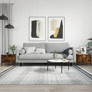 Vidaxl Klub stolići, set od 2, dimljeni hrast, 50x50x40 cm