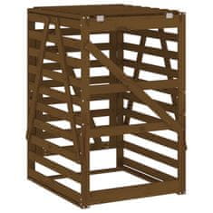 Vidaxl Spremište za kantu za smeće boja meda 84x90x128,5 cm borovina