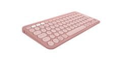 Logitech Pebble Keys 2 K380s tipkovnica, HR gravura, ružičasta (920-011853)
