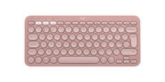 Logitech Pebble Keys 2 K380s tipkovnica, HR gravura, ružičasta (920-011853)