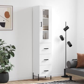 Vidaxl Visoki ormarić bijeli 34,5x34x180 cm materijal na bazi drveta