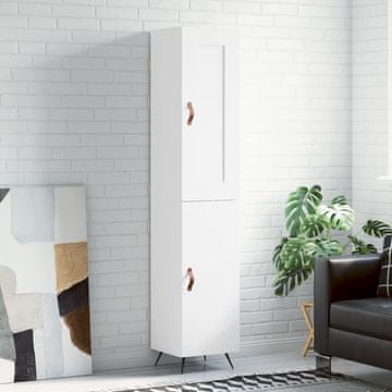 Vidaxl Visoki ormarić bijeli 34,5x34x180 cm materijal na bazi drveta