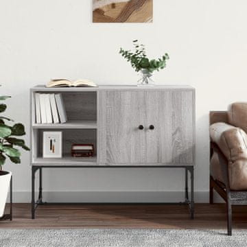 Vidaxl Komoda s ladicama, sivi hrast sonoma 100x40x79,5 cm, materijal na bazi drva