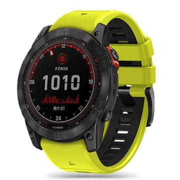 Tech-protect Iconband remen za Garmin Fenix 5x / 5x Plus / 6x / 6x Pro / 7x / 8 51mm, lime/black