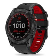 Tech-protect Iconband remen za Garmin Fenix 5x / 5x Plus / 6x / 6x Pro / 7x / 8 51mm, black/red