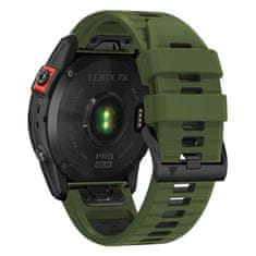 Tech-protect Iconband remen za Garmin Fenix 5x / 5x Plus / 6x / 6x Pro / 7x / 8 51mm, green/black