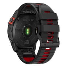 Tech-protect Iconband remen za Garmin Fenix 5x / 5x Plus / 6x / 6x Pro / 7x / 8 51mm, black/red