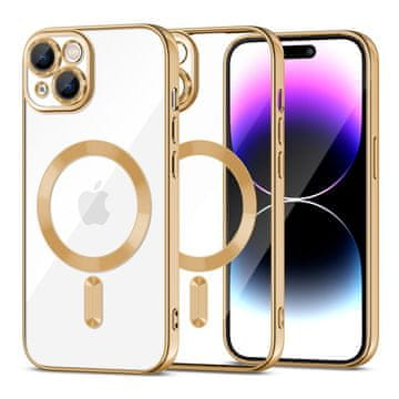 Tech-protect Magshine MagSafe maska za iPhone 15, zlato
