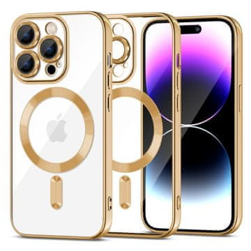Tech-protect Magshine MagSafe maska za iPhone 15 Pro Max, zlato