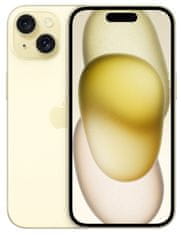 Apple iPhone 15 mobilni telefon, 128GB, Yellow (MTP23SX/A)