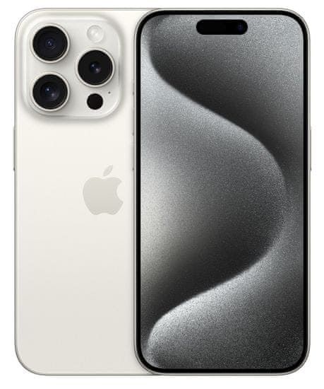 Apple iPhone 15 Pro pametni telefon, 128 GB, White Titanium