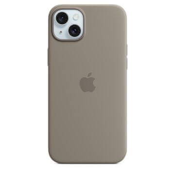 Apple silikonska maska ​​za iPhone 15 Plus, s MagSafeom, Clay