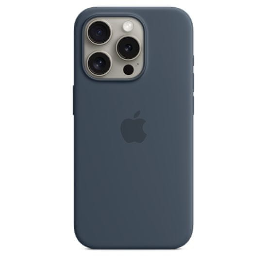 Apple Maska za iPhone 15 Pro, silikonska, s MagSafeom, Storm Blue (MT1D3ZM/A)