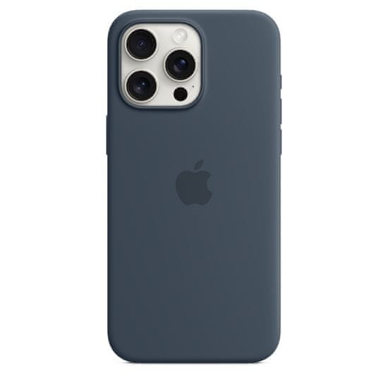 Apple Maska ​​za iPhone 15 Pro Max, silikonska, s MagSafeom, Storm Blue (MT1P3ZM/A)