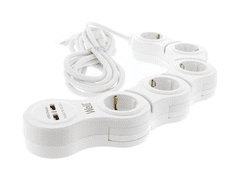 Well Razdjelnik 220V 1/5 5m USB, prekidač, podesiv, 3x1.5mm