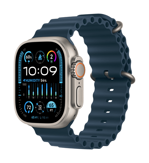 Apple Watch Ultra 2 GPS+Cellular pametni sat, 49 mm, kućište od titana, remen Blue Ocean (MREG3BS/A)